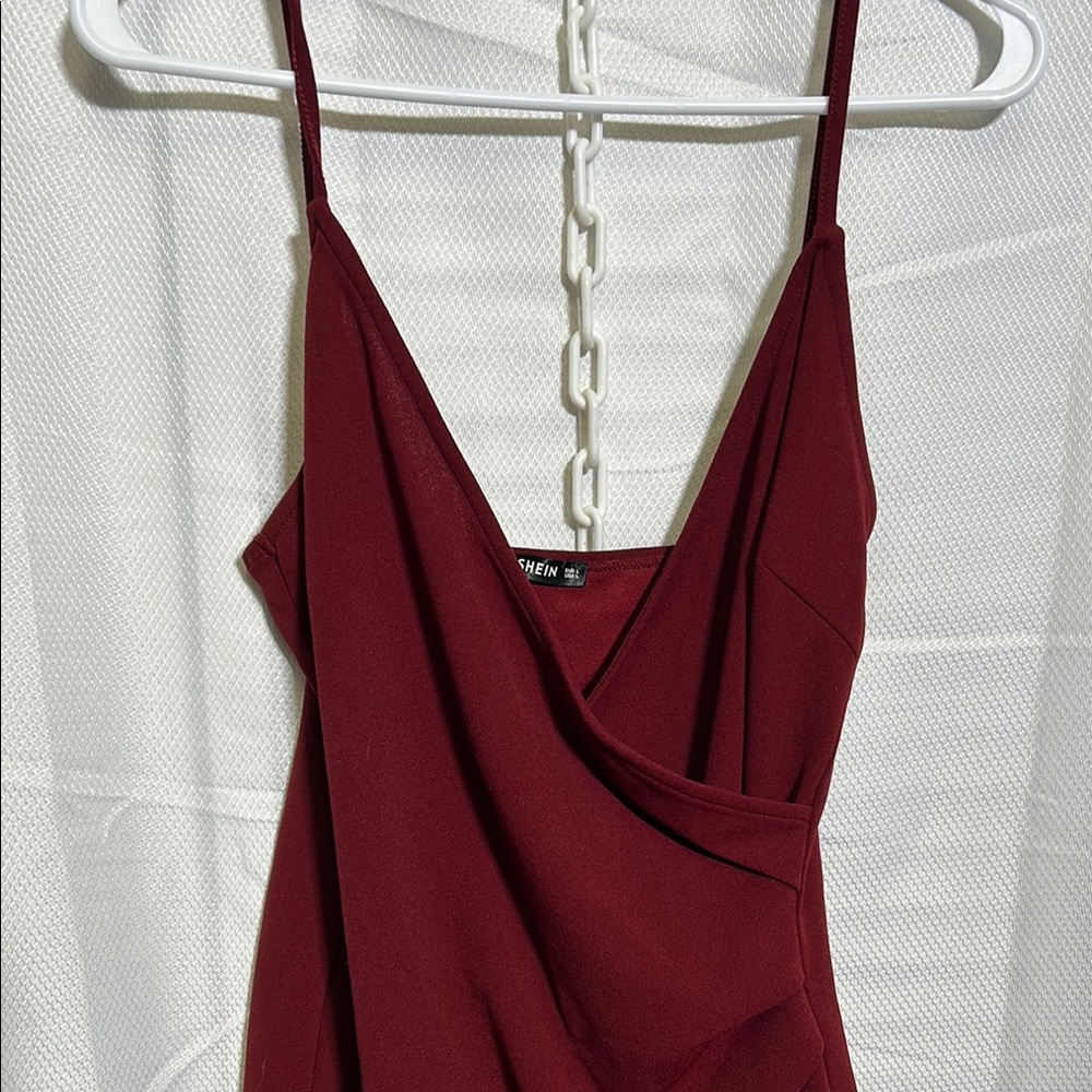 SHEIN Deep burgundy Spaghetti Strap dress. Size large